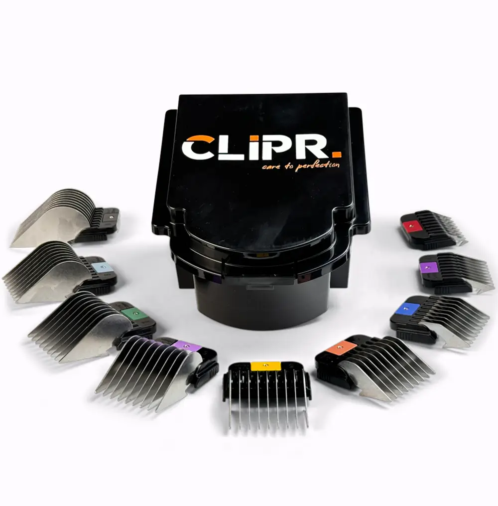 Clipr RvS opzetkammenset 9-delig universeel voor Snap-On scheerkoppen